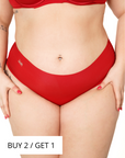 VENTE FINALE- Daily Luxe Culotte Taille Haute Cheeky Rouge