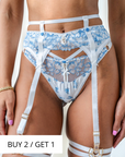 VENTE FINALE- Magnolia Porte-Jarretelles Bleu