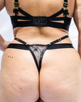 LILUNDERWEAR Euphorik Tanga Noir - tanga vue ensemble