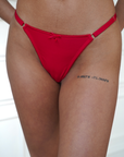 LILUNDERWEAR Lola Tanga Rouge - tanga vue de face
