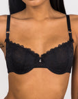 LILUNDERWEAR Briana Balconnet Noir - balconnet vue de face
