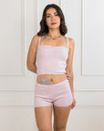 LILUNDERWEAR Fiona Short Rose - lingerie vue lifestyle