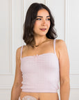 LILUNDERWEAR Fiona Camisole Rose - lingerie détail