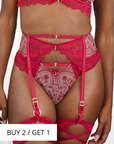 VENTE FINALE- Aphrodite Porte-Jarretelles Rouge