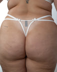 LILUNDERWEAR Victory Tanga Blanc - tanga vue ensemble