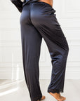 LILUNDERWEAR Nyx Pyjama Pantalon Noir - pantalon vue de dos