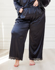 LILUNDERWEAR Nyx Pyjama Pantalon Noir - pantalon détail