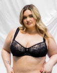 LILUNDERWEAR Rosalina Balconnet Noir - balconnet vue de face