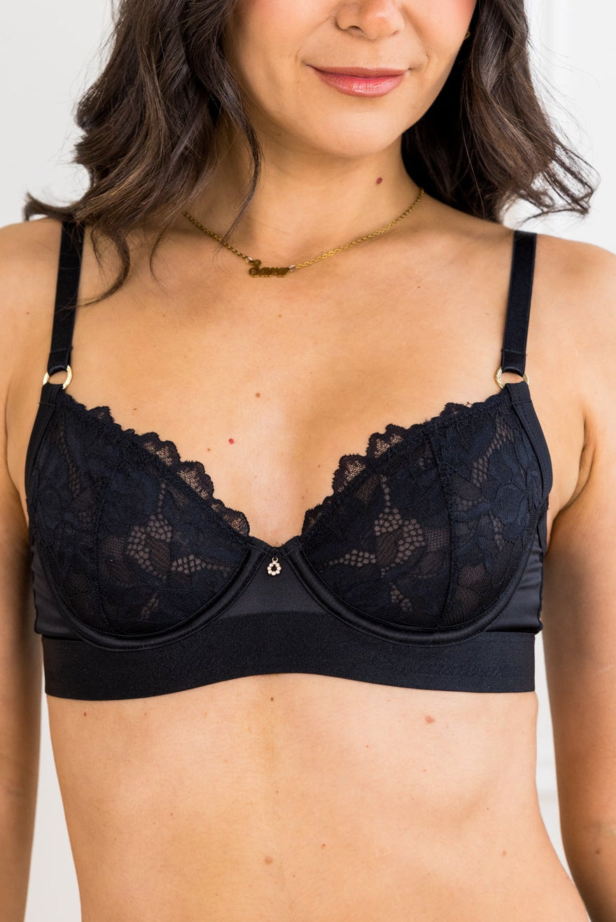 LILUNDERWEAR Casual Balconnet Noir 2.0 - balconnet détail