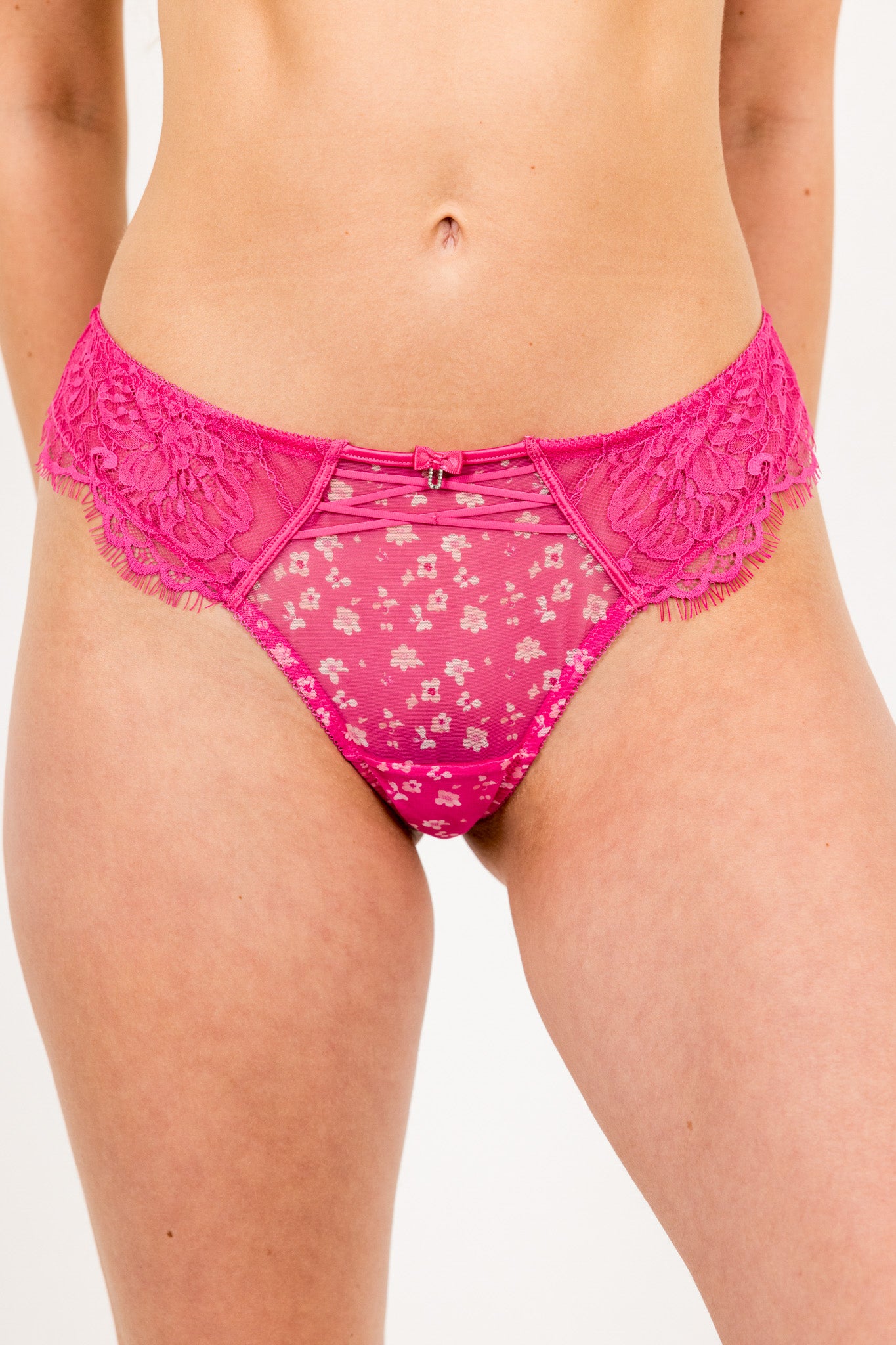 LILUNDERWEAR Gaïa Brésilienne Rose - culotte brésilienne détail